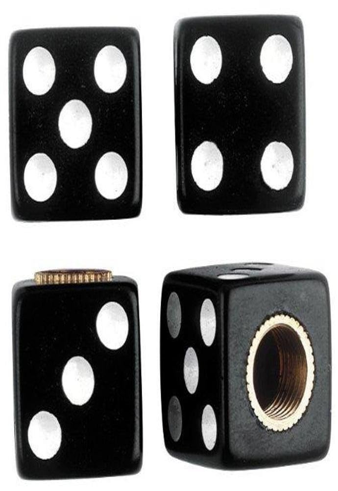 Custom Accessories 16114 Black Dice Style Valve Cap - Image 1